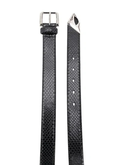 Shop Just Cavalli Snake Tip Belt In Black