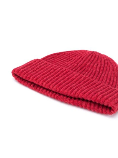 Shop Brunello Cucinelli Chunky Knit Beanie In Red