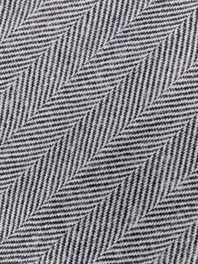 Shop Brunello Cucinelli Herringbone Pattern Tie In Grey