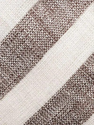 Brunello Cucinelli Striped Pointed Tie In Brown