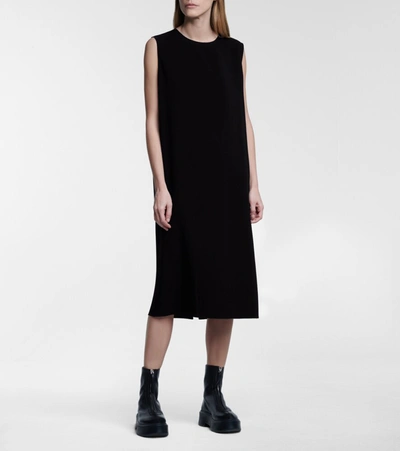 Shop The Row Mirna Crêpe Midi Dress In Black