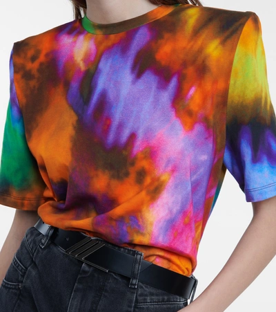 Shop Attico Bella Tie-dye Cotton Jersey T-shirt In Multicoloured