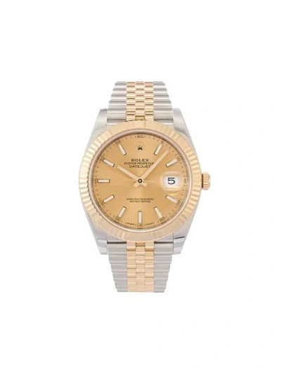 Shop Rolex 2020 Unworn Oyster Perpetual Datejust 41mm In Gold