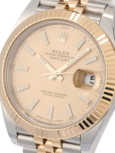 Shop Rolex 2020 Unworn Oyster Perpetual Datejust 41mm In Gold