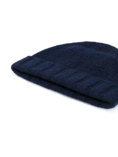 Shop Drumohr Turn-up Beanie Hat In Blue