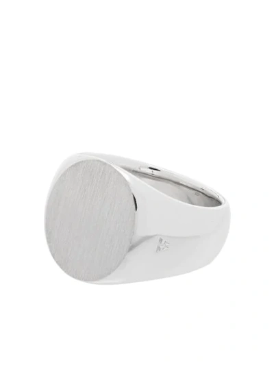 Shop Tom Wood Oval Signet Ring In Silver