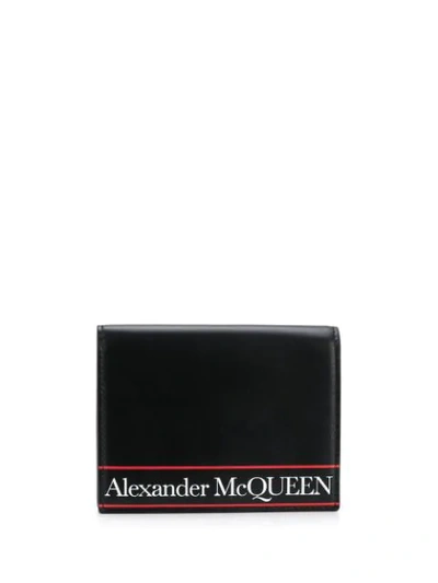 Shop Alexander Mcqueen Logo-print Passport Holder In Black