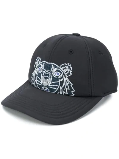 Shop Kenzo Tiger Print Baseball Cap In Black