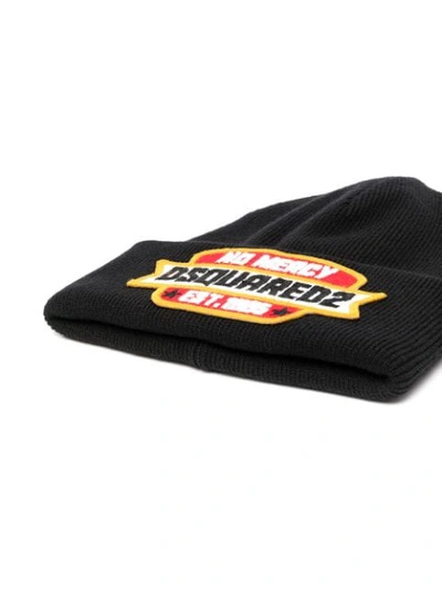 Shop Dsquared2 No Mercy Beanie In Black