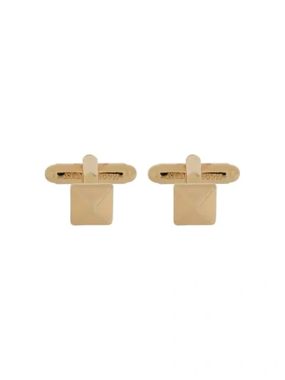 Shop Dsquared2 Engraved Logo Cufflinks In Gold