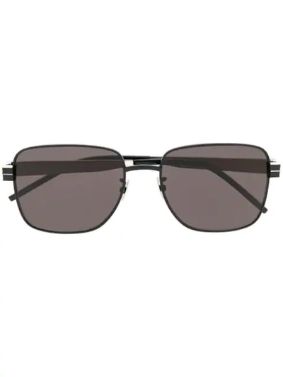 Shop Saint Laurent Sl M55 Retro Square Sunglasses In Black