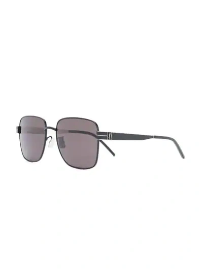 Shop Saint Laurent Sl M55 Retro Square Sunglasses In Black