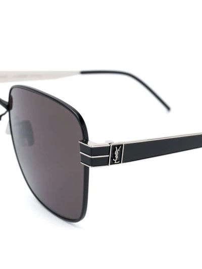 Shop Saint Laurent Sl M55 Retro Square Sunglasses In Black