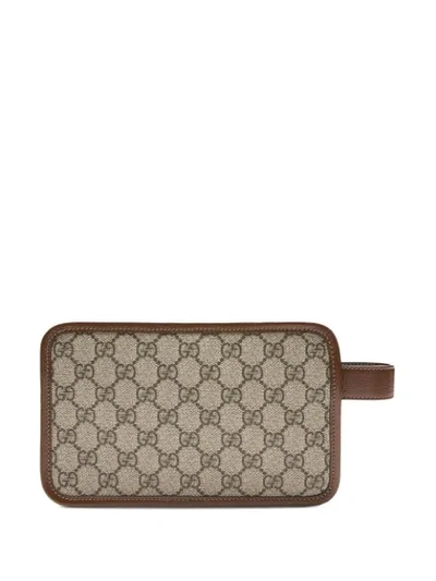 Wallet with Interlocking G in beige and ebony GG Supreme