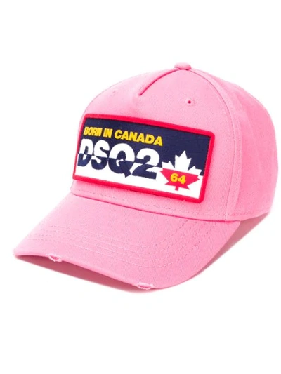 Shop Dsquared2 Logo Embroidered Cap In Pink