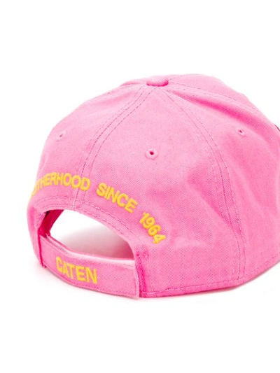 Shop Dsquared2 Logo Embroidered Cap In Pink