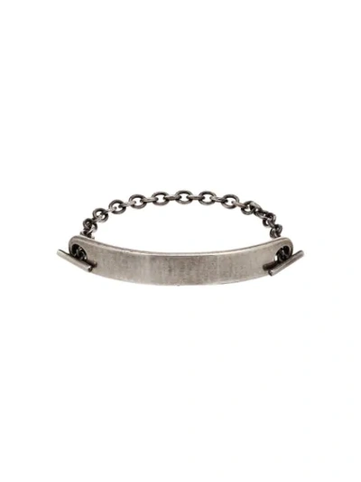 Shop M Cohen Id Bar Chain Bracelet In Silver