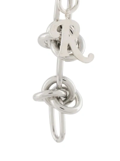 Shop Raf Simons R Knot Single Earring In Silver