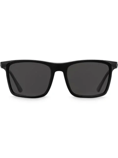 Shop Prada Square Frame Sunglasses In Black