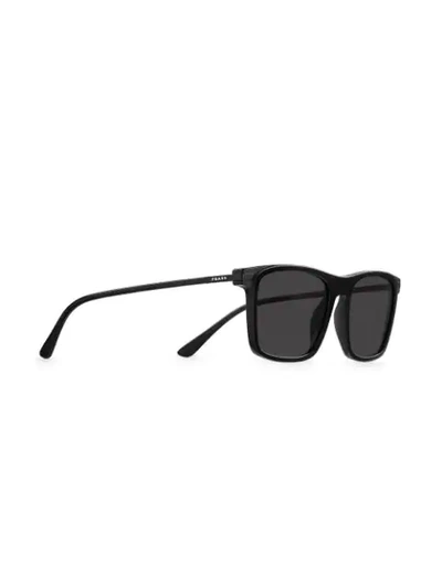 Shop Prada Square Frame Sunglasses In Black