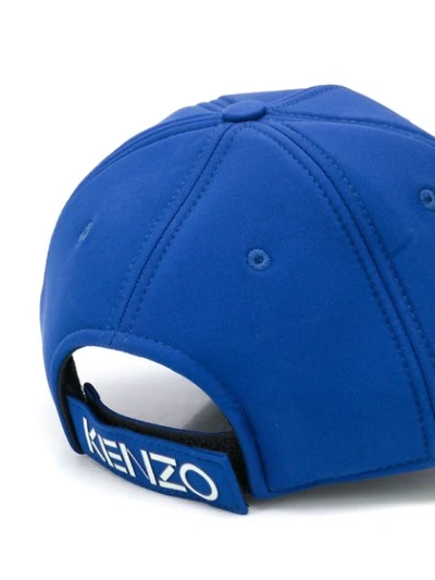 Shop Kenzo Tiger-print Baseball Cap In Blue