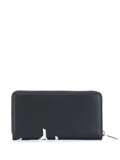 Shop Givenchy Logo-print Zip-around Wallet In Black