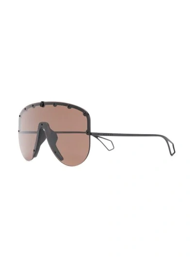 Shop Gucci Mask Oversized-frame Sunglasses In Black