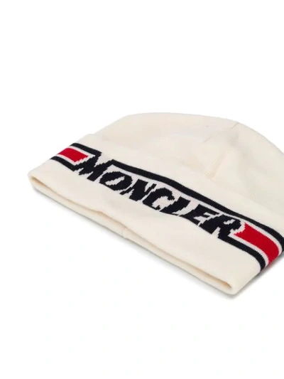 Shop Moncler Logo Detail Hat In Neutrals