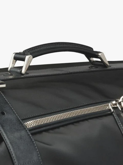 Shop Prada Logo Plaque Suitcase In Black