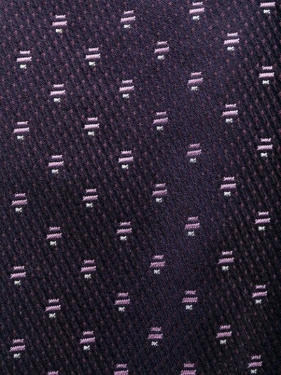 Shop Hugo Boss Geometric Jacquard Silk Tie In Purple