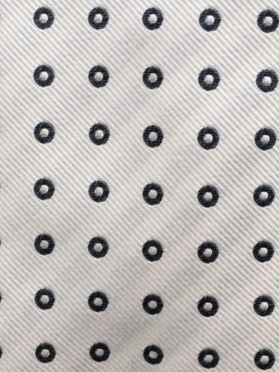 Brunello Cucinelli Dotted Pointed Tie In White