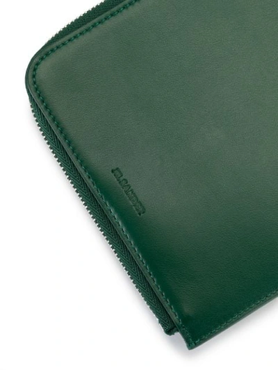 Shop Jil Sander Lanyard Card Holder In Green