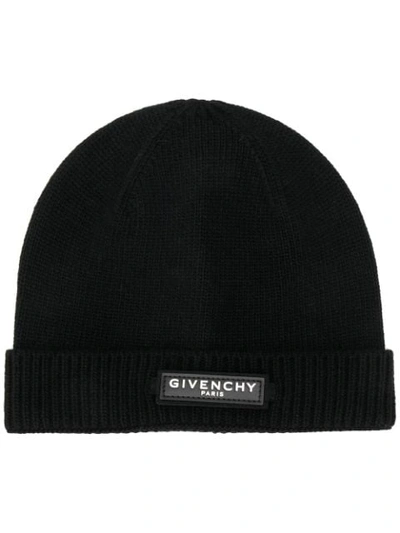 Shop Givenchy Logo-patch Beanie In Black