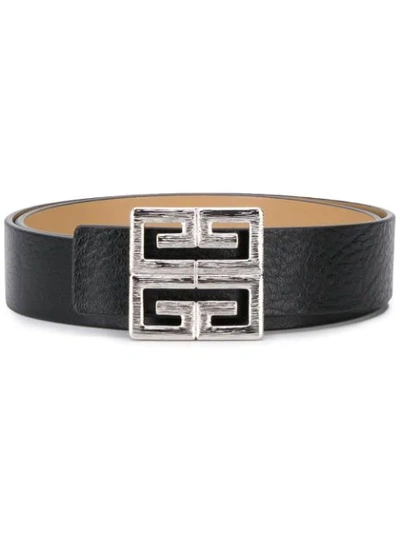 Shop Givenchy 4g Logo Buckle Belt In Black