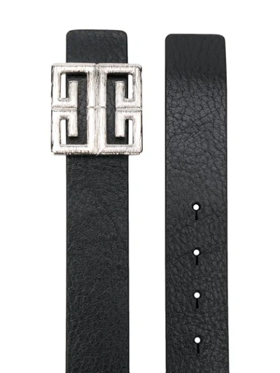 Shop Givenchy 4g Logo Buckle Belt In Black