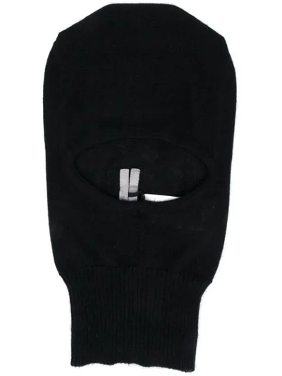 Shop Rick Owens Balaclava Beanie Hat In Black
