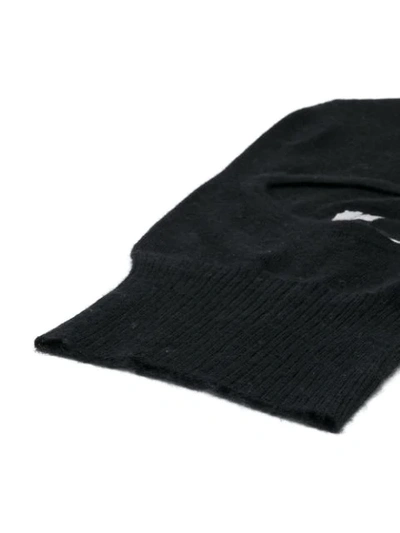 Shop Rick Owens Balaclava Beanie Hat In Black