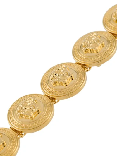 Shop Versace Medusa Charm Bracelet In Gold