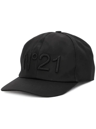 Shop N°21 Embroidered-logo Baseball Cap In Black