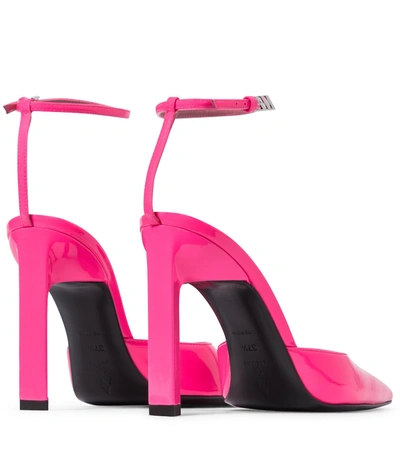 Shop Attico Amber Patent Leather Pumps In Pink