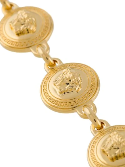 Shop Versace Medusa Charm Necklace In Gold