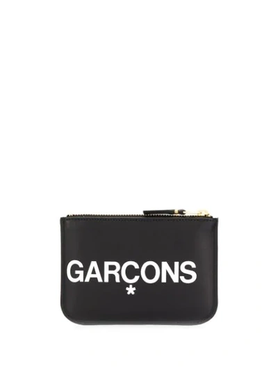 Shop Comme Des Garçons Compact Logo Wallet In Black