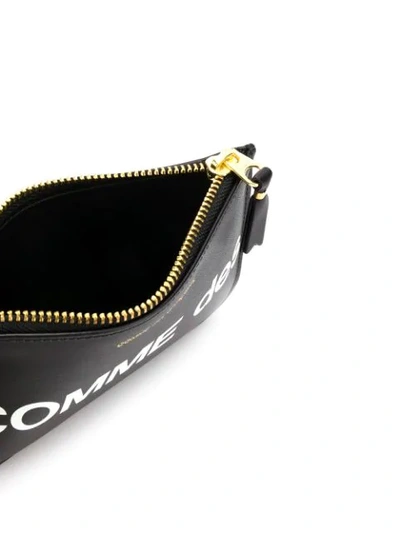 Shop Comme Des Garçons Compact Logo Wallet In Black