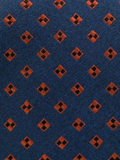 Shop Kiton Jacquard Tie In Blue