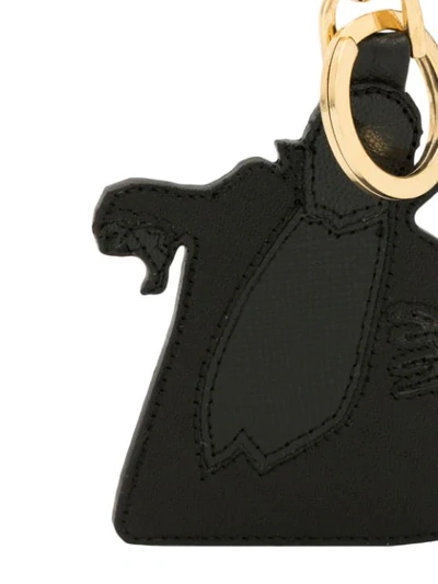 Shop Undercover Stitched Tie Keyring In Black