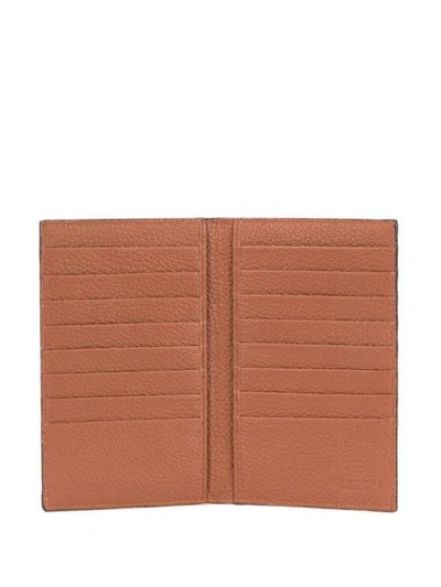 Orciani Vertical Foldover Cardholder In Brown