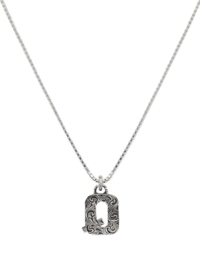 Shop Gucci Letter Q Pendant Necklace In 0811 Undefined