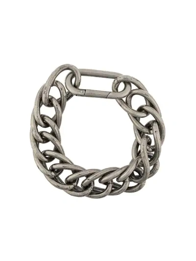 Shop Goti Chain Link Charm Bracelet In Silver