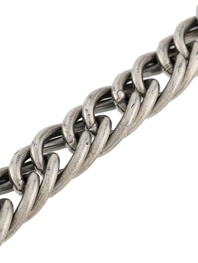 Shop Goti Chain Link Charm Bracelet In Silver
