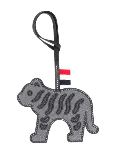 Shop Thom Browne Tiger Bag Charm In Black